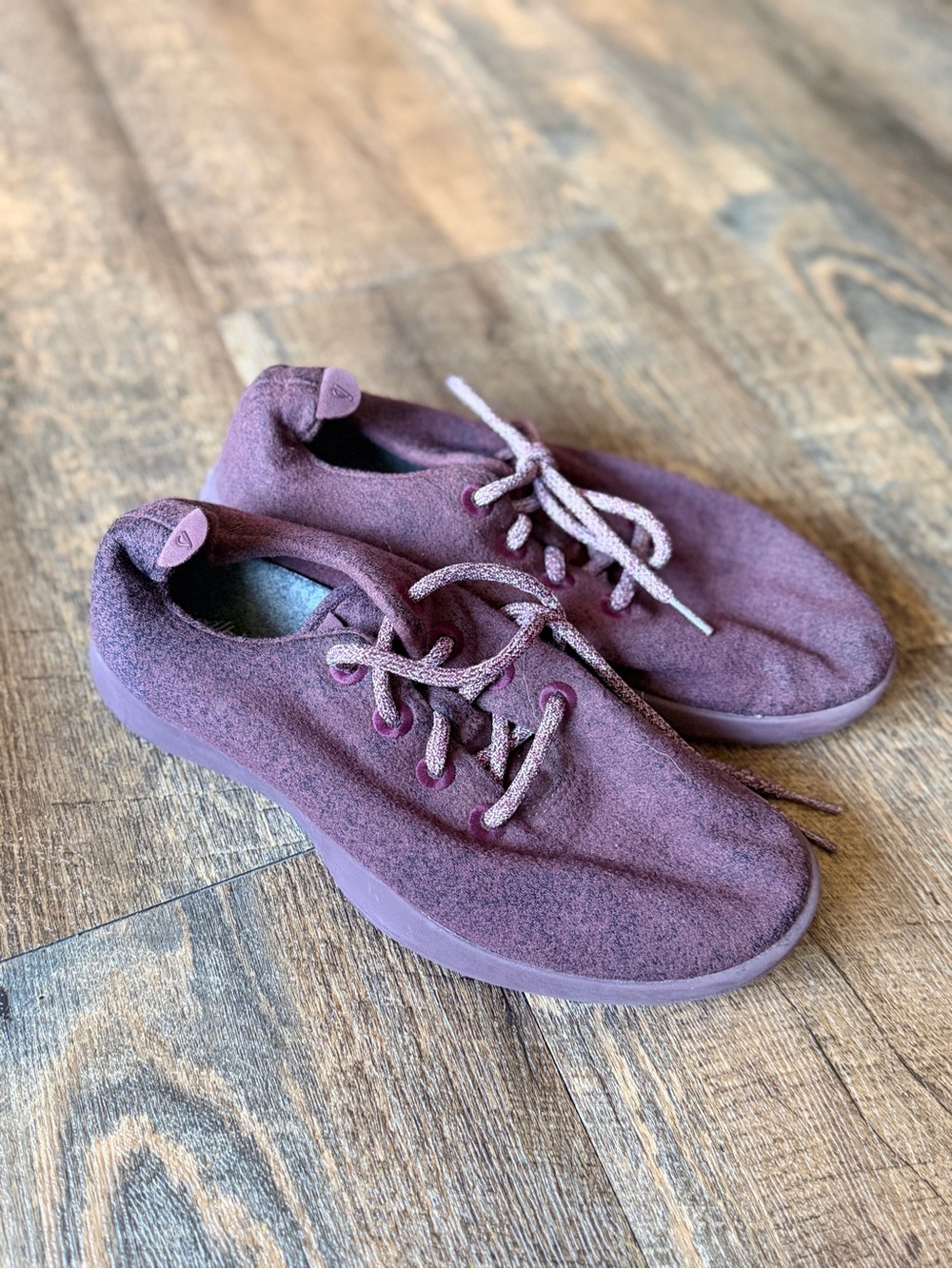 allbirds Women's Mauve Suede Lace-Up Sneakers